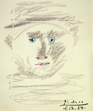 Portrait, 15th December 1964 (pastel on paper)