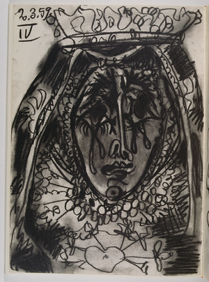 Woman crying, 1959, from 2nd Book in 'Toros y Toreros', published by le Cercle d'Art in 1961 (Indian ink on paper)
