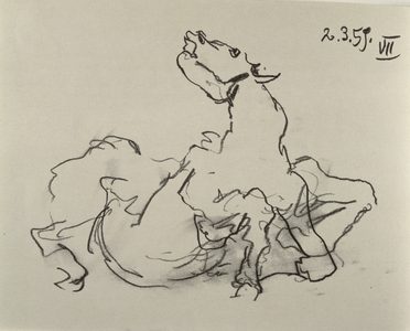 Horse, 1959, from 2nd Book of 'Toros y Toreros', published by le Cercle d'Art in 1961, (Indian ink on paper)