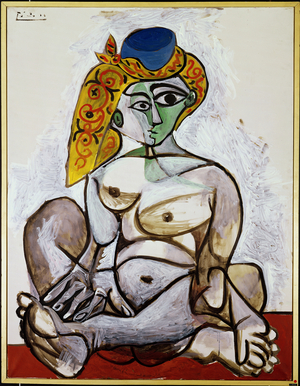 Nude woman with turkish bonnet, 1st December 1955 (oil on canvas)