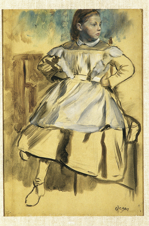 Portrait of Giulia Bellelli, c.1858-59 (essence/graphite on thin buff wove paper)