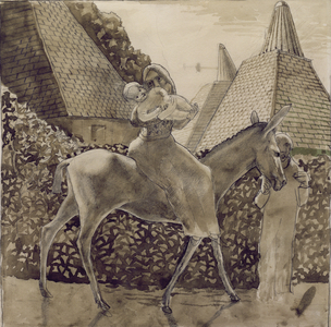 The Flight Out of Egypt (pencil, wash and brown ink)