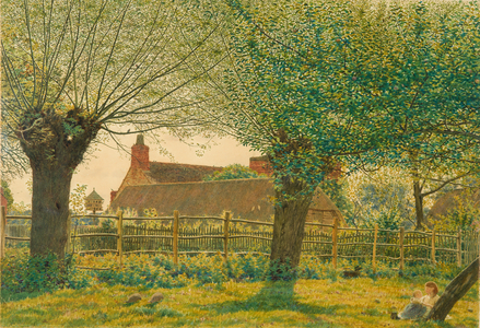 At Binsey, Near Oxford, 1862 (w/c on paper)