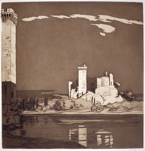 Chateau Beaucaire (etching)