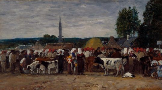 Fair in Brittany, 1874 (oil on panel)