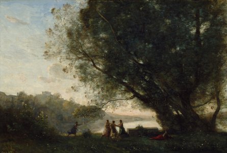 Dance under the Trees at the Edge of the Lake, 1865-70  (oil on canvas)