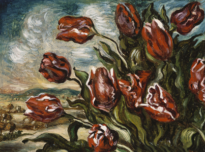Tulips, c.1947 (oil on canvasboard)