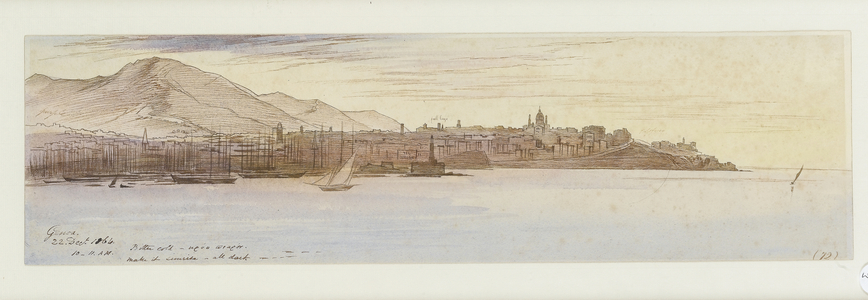 View of Genoa, 1864 (w/c on paper)