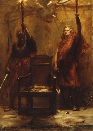 The Chieftan's Candlesticks (oil on canvas)