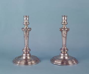 Louis XV silver candlesticks