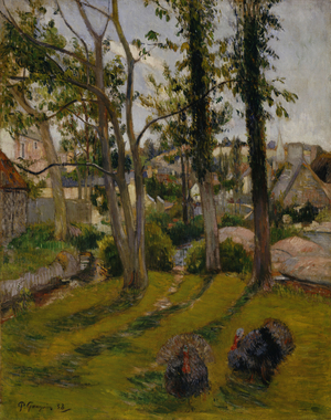 The Turkeys (Pont Aven Landscape) 1888 (oil on canvas)