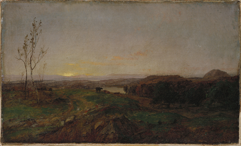 Early Evening Landscape (oil on canvas)