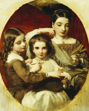 Portrait of the Russell Sisters, 1858 (oil on canvas)