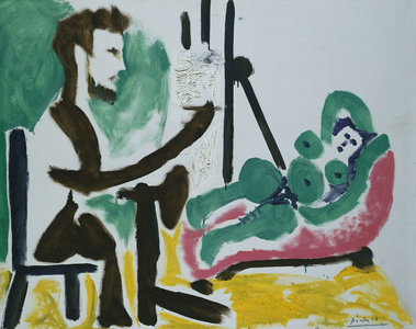 The Painter and his Model, 1963 (oil on canvas)