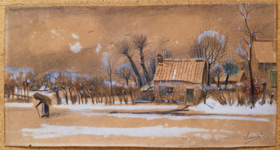 Winter, 1881 (pencil heightened watercolour on paper)