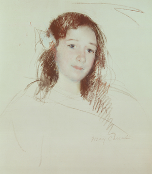 Head of Adele (pastel and charcoal on paper)