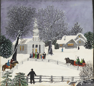 We are Coming to Church, 19th March 1949 (oil on board)