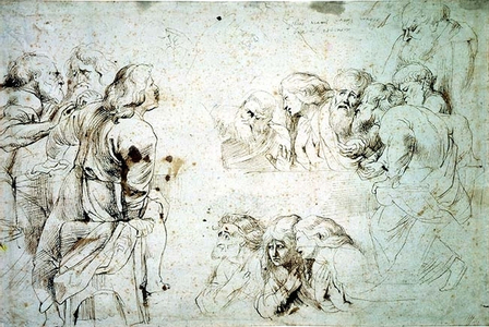 Three Groups of Apostles at the Last Supper (drawing)