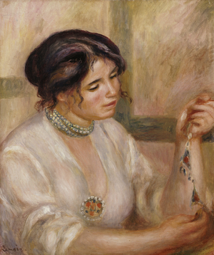 Woman with a Necklace (oil on canvas)