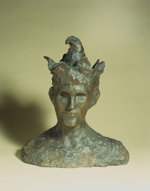 Head of a Fool, 1905, cast c.1958 (bronze with brown patina)