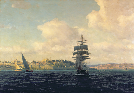 A View of Constantinople (oil on canvas)