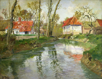 The Dairy at Quimperle (oil on canvas)