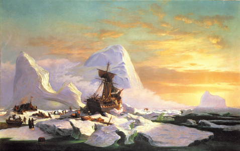 Crushed in the Ice (oil on canvas)