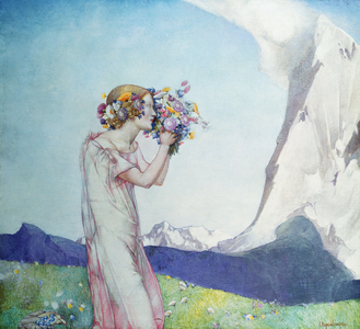 Flora Alpina (oil on panel)
