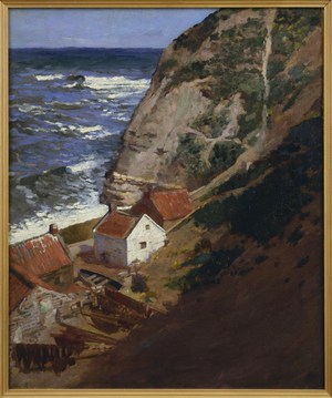 Staithes, Yorkshire, 1900 (oil on canvas)