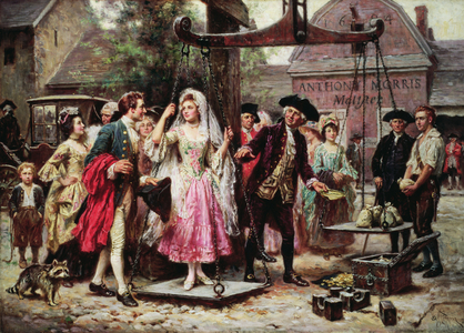 Her Weight in Gold (oil on canvas)