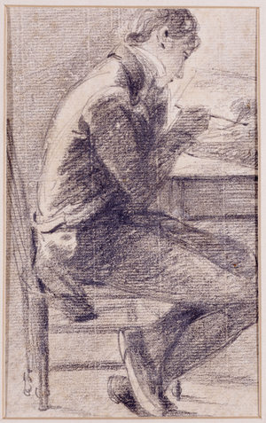 Portrait of an artist sketching, 1801 (pencil)