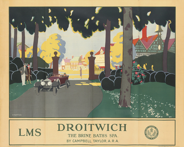 Droitwich, poster advertising the London, Midland and Scottish Railway (colour litho)