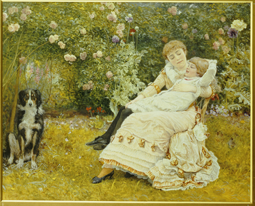 Pleasant Hours, 1881 (pencil & watercolour heightened with white on paper)