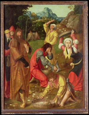 The Israelites Gathering Manna