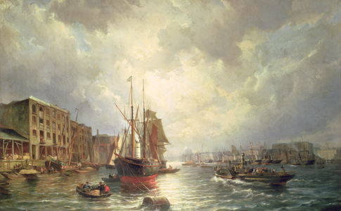 The Pool of London, 1861 (oil on canvas)