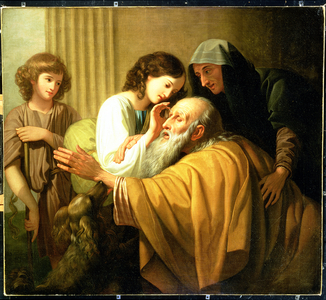 Tobias Curing His Father's Blindness, 1772 (oil on canvas)