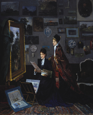 In the Studio (oil on canvas)