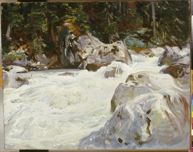 A Torrent in Norway, 1901 (oil on canvas)