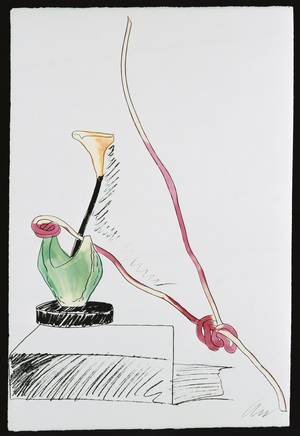 From 'Flowers (Hand-Coloured)', 1974 (screenprint with hand-colouring in w/c)