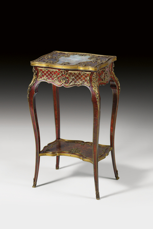 A table a ouvrage, attributed to Maison Millet, Paris, late 19th century (ormolu-mounted, brass inlay, ebony and tortoiseshell) (see also 362845)