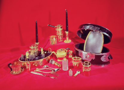 Toilet service and parcel-gilt objects, late 18th early 19th century