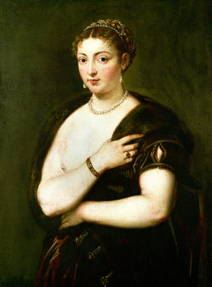 Portrait of a young lady (oil on canvas)