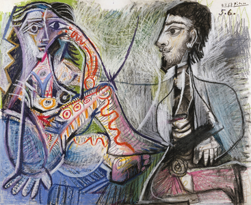 Love in the Afternoon with a Tattooed Woman, 1968 (pastel)