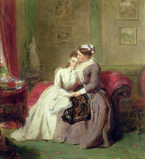 Hope and Fear, 1869 (oil on canvas) (see also 67321)
