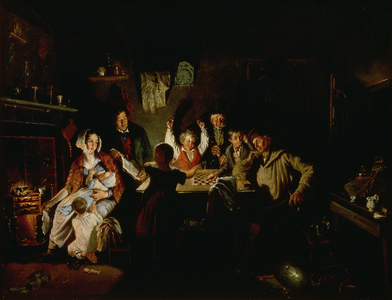 The Game of Draughts (oil on panel)