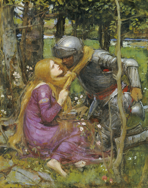 A study for 'La Belle Dame sans Merci', c.1893 (oil on board laid down on panel)
