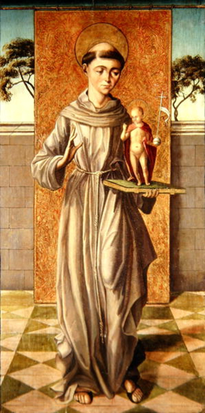 Saint Anthony of Padua with the Christ Child (oil on panel)