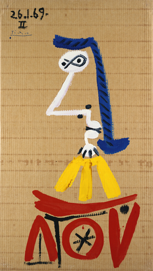 Portrait of a Man, 1969 (oil on board)