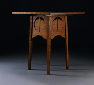 Card table designed for the Argyle Street Tea Rooms, Glasgow, 1888-89 (stained oak)