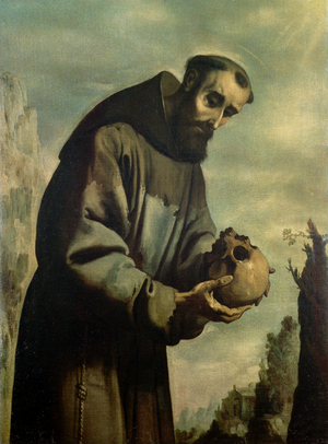 St. Francis in Meditation (oil on canvas)